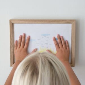 Ramme i eg med trækant - A4 (210 × 297 mm)